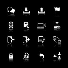 White Icons Set N18