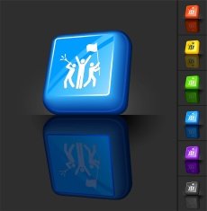 celebration 3D button design