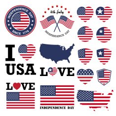 Independence day badge and label N4