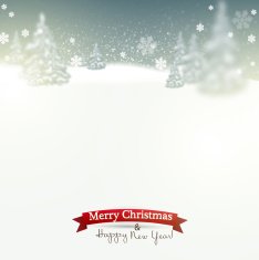 Beautiful Christmas background with blurred trees Whi N2