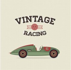 Vector vintage sport racing cars N4