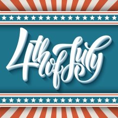 4th of July Dn American Independence Typography card Vector illustration N4