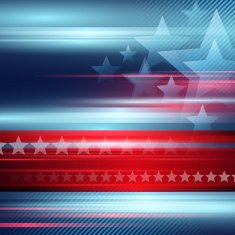 American Independence Day Vector striped red and blue background N5