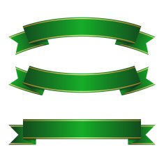 Green gold ribbon collection