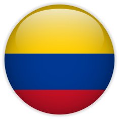 Colombia Flag Glossy Button N6