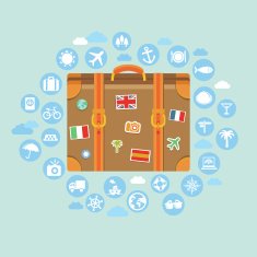 Vector travel concept in flat style