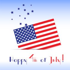Greeting card to the American Independence Day