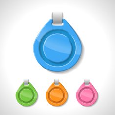 Set of colorful blank badges tags banners labels and bookmarks N4