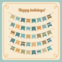 Set of bunting and garland N7