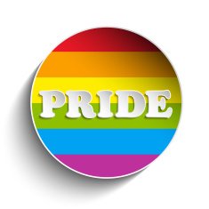 Gay Flag Circle Striped Sticker N5