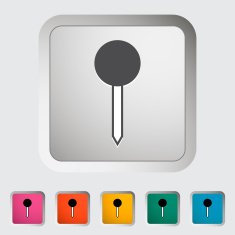 Map pin single icon N10