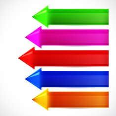 Set of colorful arrows for your chart