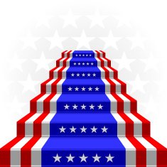 The stylized ladder Flag of USA