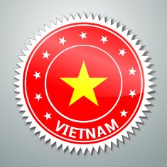 Vietnamese flag label