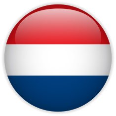 Netherlands Flag Glossy Button N6
