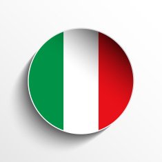 Italy Flag Sticker Button