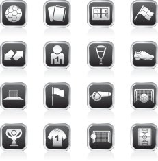football soccer and sport icons N3