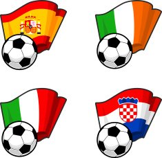 World flags and soccer ball N2