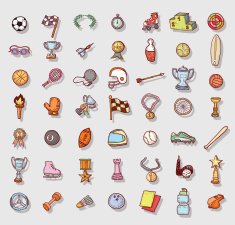 Sport Ball Icons Hand drawn vector illustration N3