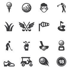 Golf Silhouette icons