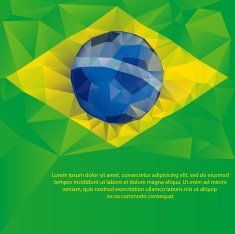 Geometric background in Brazil flag concept N11