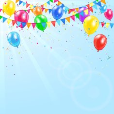 Colorful birthday balloons N3