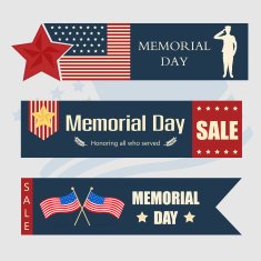 Set of memorial day label N4