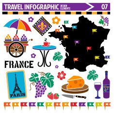 France infographic design elements