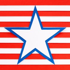 Paper cut american star