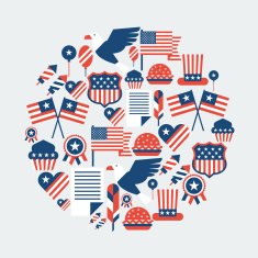 United States of America Independence Day greeting card N17