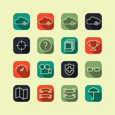 Flat Superlight Interface Icon Set N2