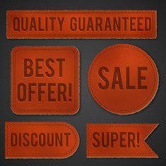 Leather labels set N4