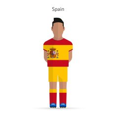 Spain football player Soccer uniform