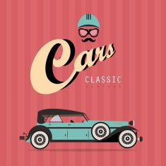Vector vintage classic car N3