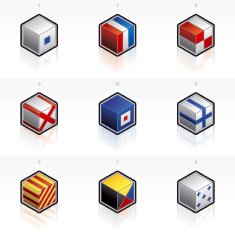 International Maritime Flags Icons Set - Design Elements N2