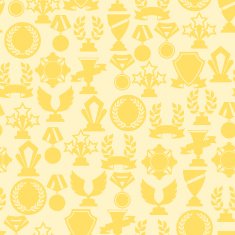 Seamless pattern with trophy and awards N7