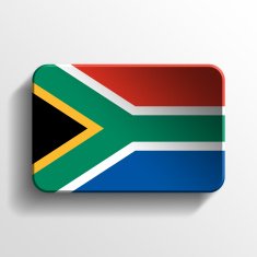 South Africa 3D button