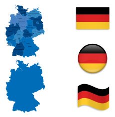Germany Maps and Flags Collection