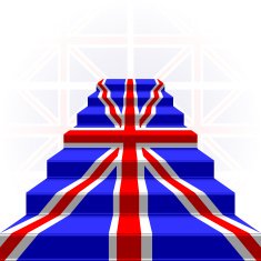 The stylized ladder Flag of Great Britain