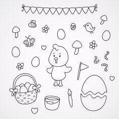 Doodles with the Easter chick N2