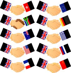 United kingdom shaking hand