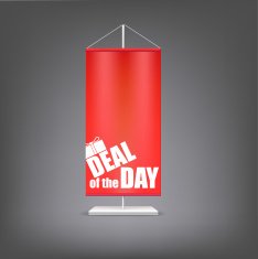 Deal of the day Vertical red flag at pillar