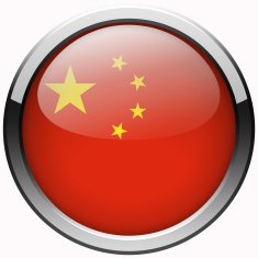china flag gel metal button