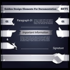 Silver Design Elements For Documentation Set5