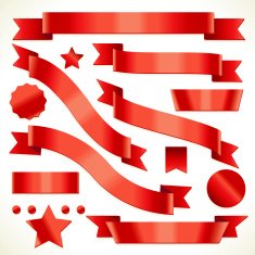 Heraldic red Ribbons