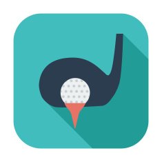 Golf flat single icon N4