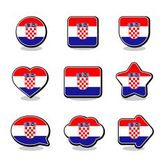 CROATIA FLAG ICON SET