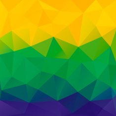 Vector abstract polygon design of Brazil flag