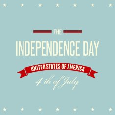 American Independence Day Patriotic background Flat design N13
