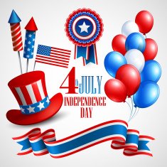 Independence Day holiday symbols Vector illustration N4